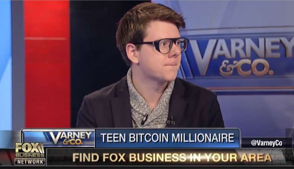 Erik Finman, Bitcoin millionaire at Fox business